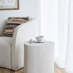 baseNova Wide 16" Stump - Round - White - Dekor Butik