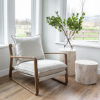 baseNova Wide 16" Stump - Round - White - Dekor Butik