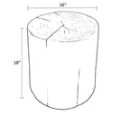 baseNova Wide 18" Stump - Round - White - Dekor Butik