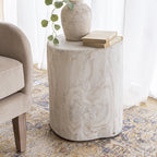baseNova Wide 18" Stump - Round - White - Dekor Butik
