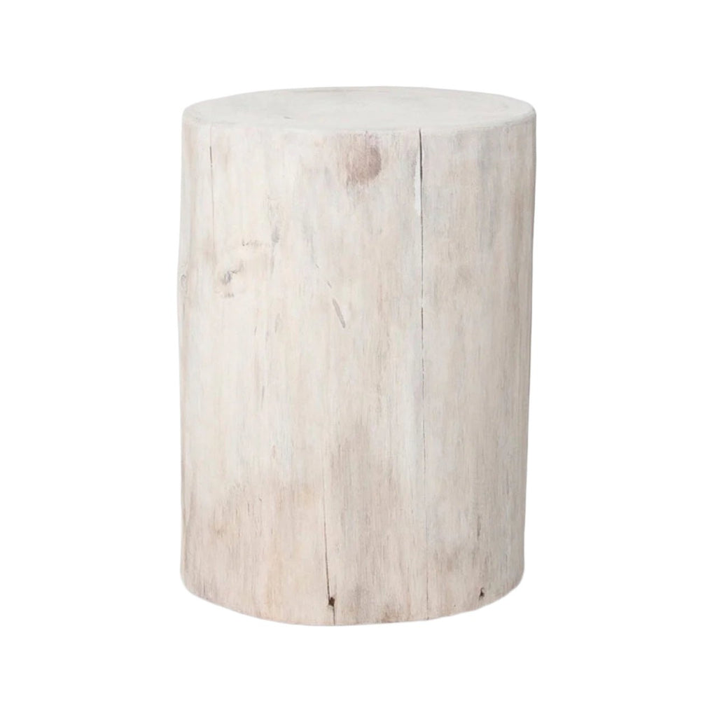 baseNova Wide 21" Stump - Round - White - Dekor Butik