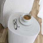 baseNova Wide 21" Stump - Round - White - Dekor Butik