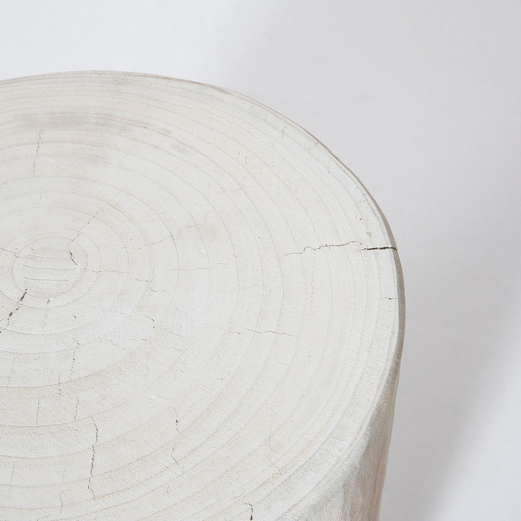 baseNova Wide 21" Stump - Round - White - Dekor Butik
