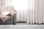 CurtainsNovara Textured Jacquard Overall Design Semi Sheer Grommet Curtain 80" x 95" - Dekor Butik