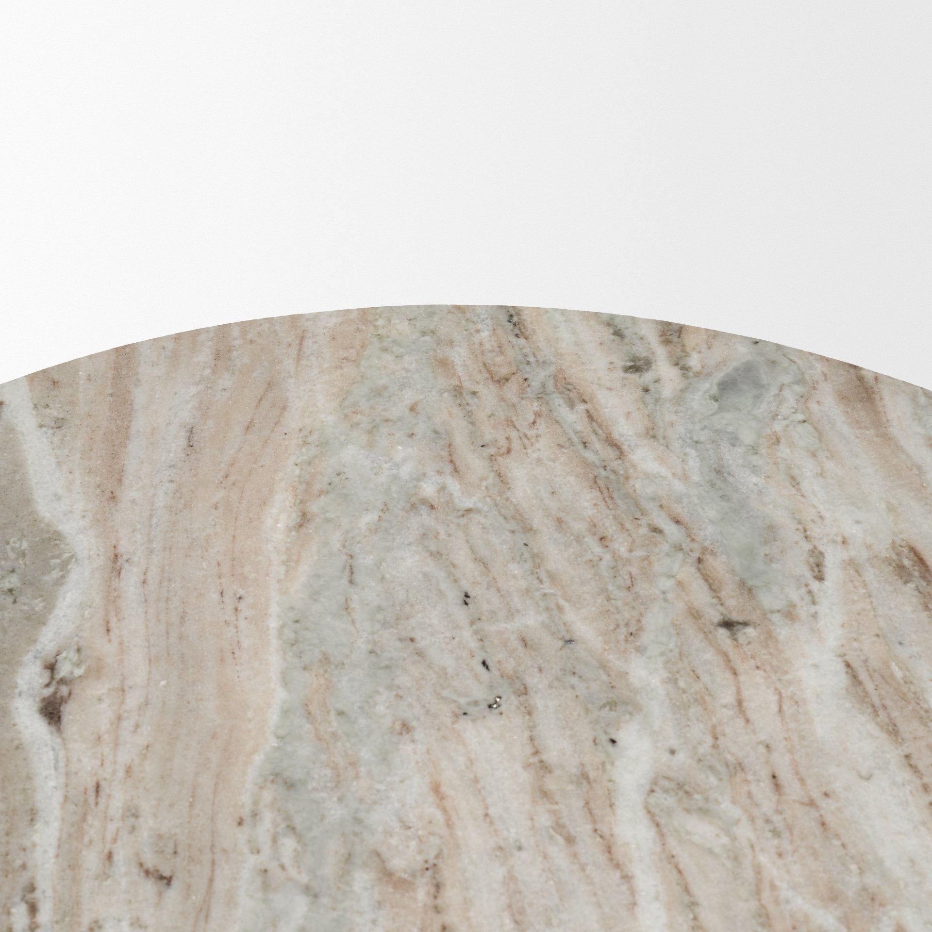 Nylah Solid Pink Marble Round Accent Table - Dekor Butik