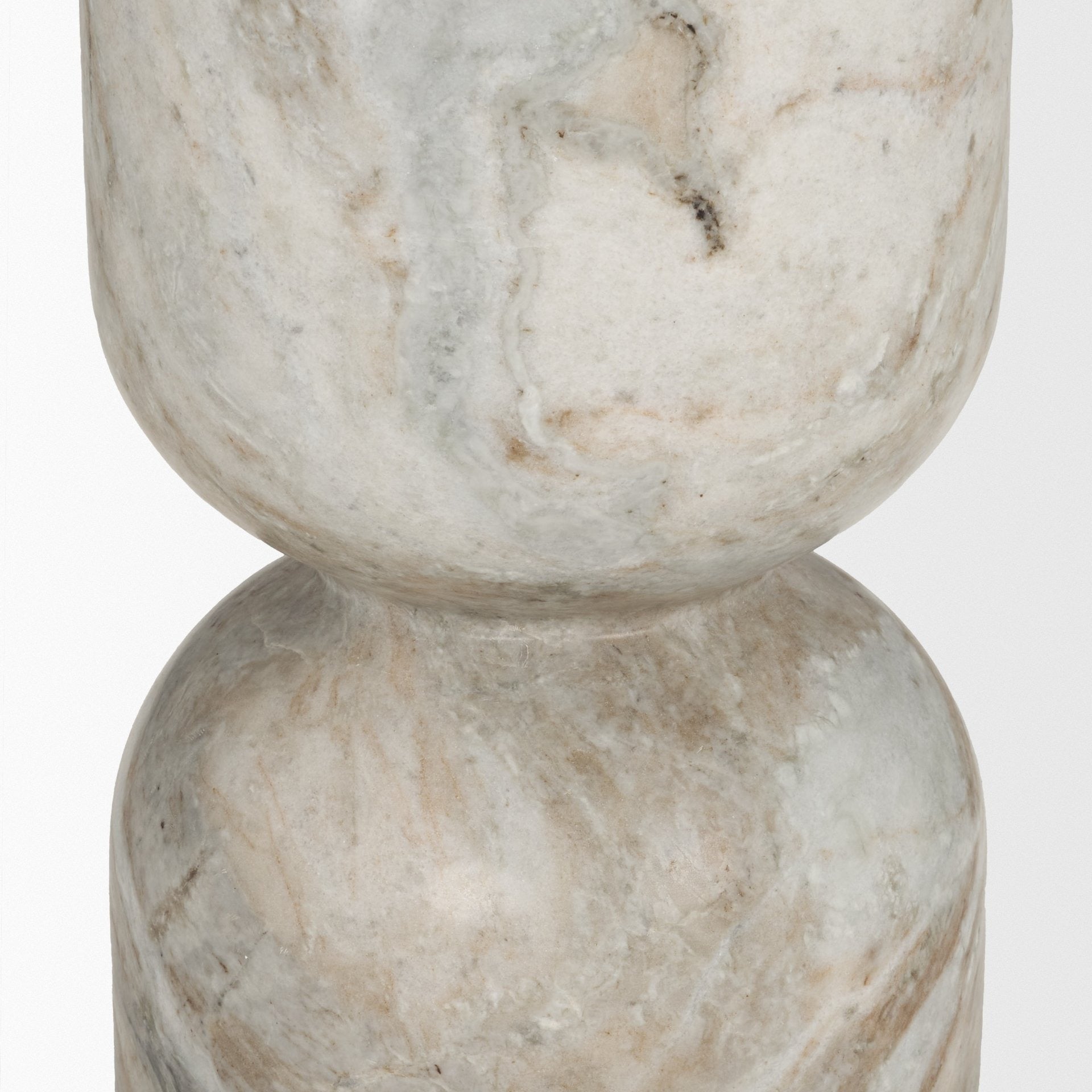 Nylah Solid Pink Marble Round Accent Table - Dekor Butik