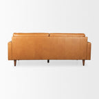 FurnitureOlaf Tan Leather Sofa - Dekor Butik
