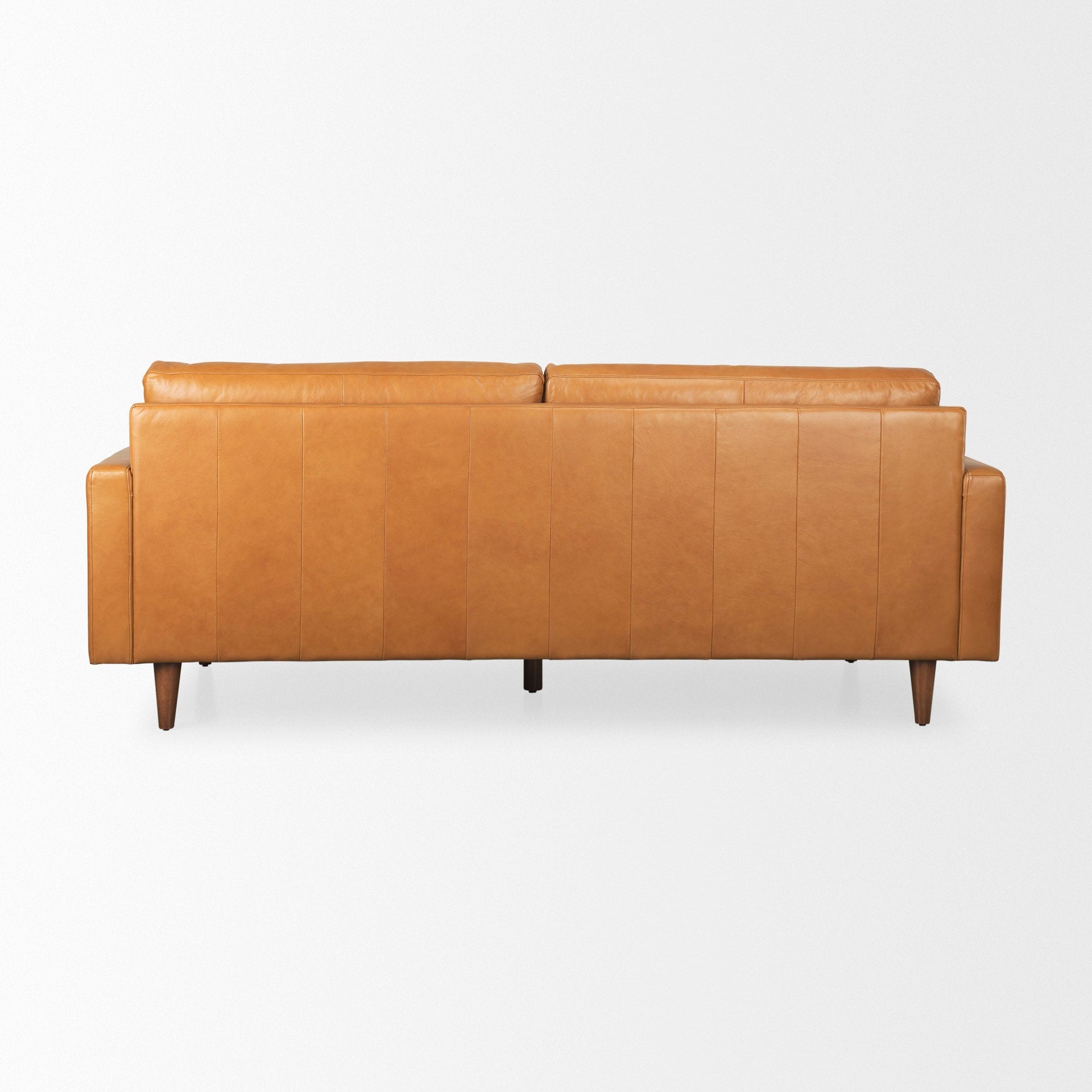 FurnitureOlaf Tan Leather Sofa - Dekor Butik