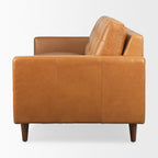 FurnitureOlaf Tan Leather Sofa - Dekor Butik