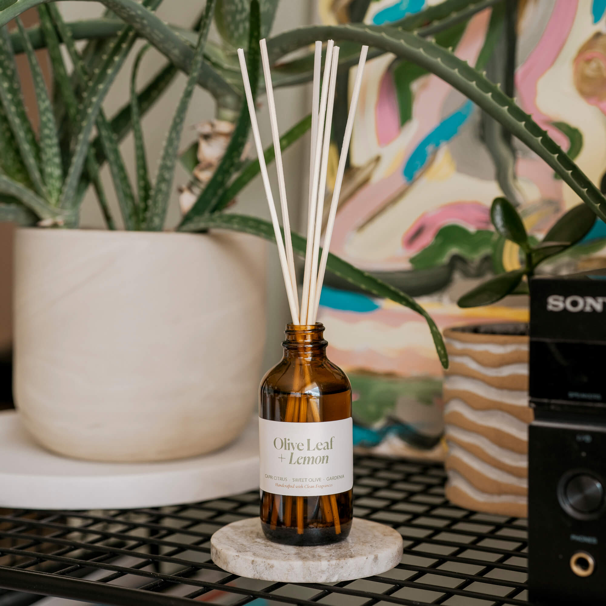 Reed DiffusersOlive Leaf + Lemon Reed Diffuser - Dekor Butik