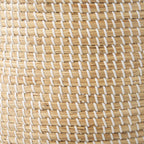 Olivia 15.7L x 15.7W x 17.3H Set of 3 Beige Seagrass Basket W/Lid and Handles - Dekor Butik