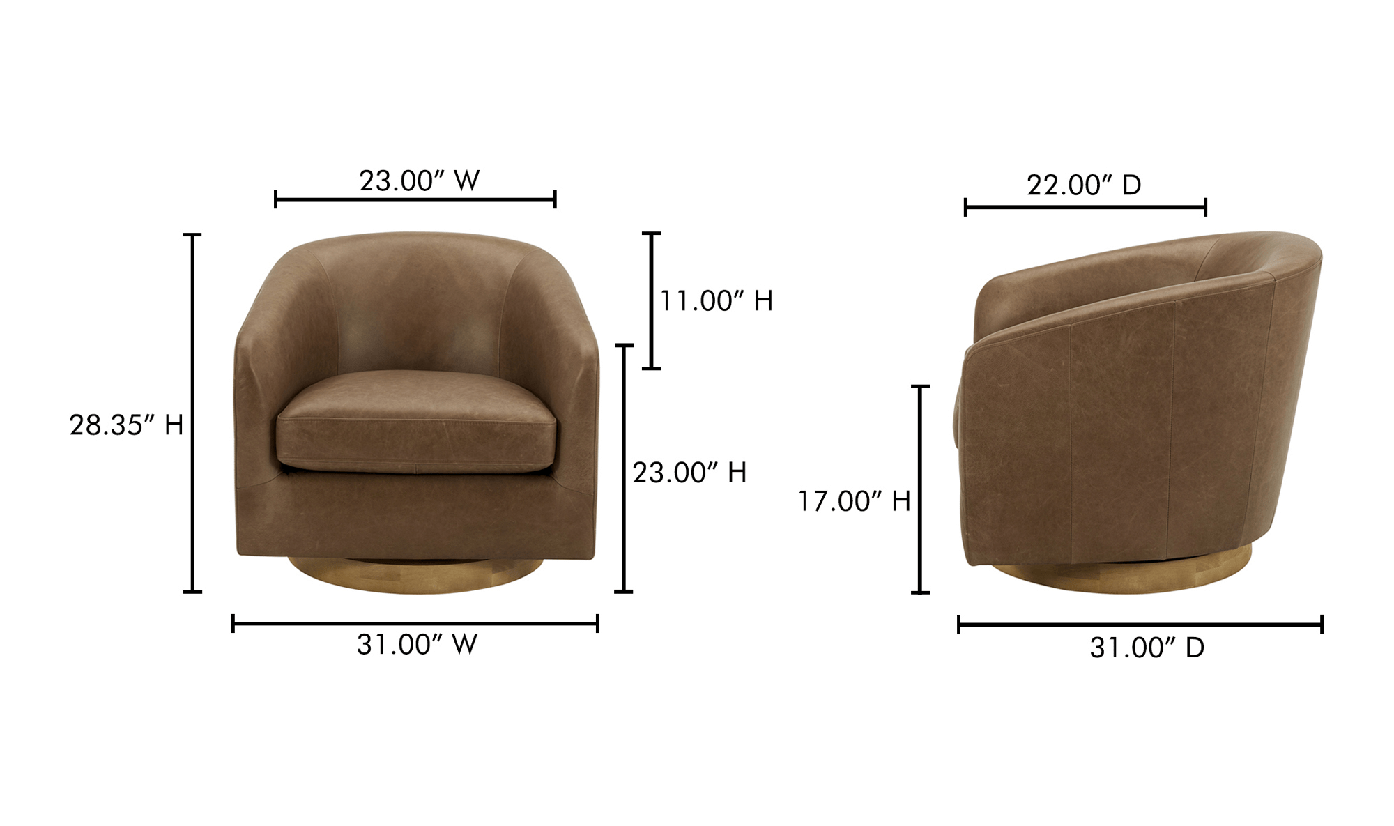 Oscy Swivel Chair - 4 Colors - Dekor Butik