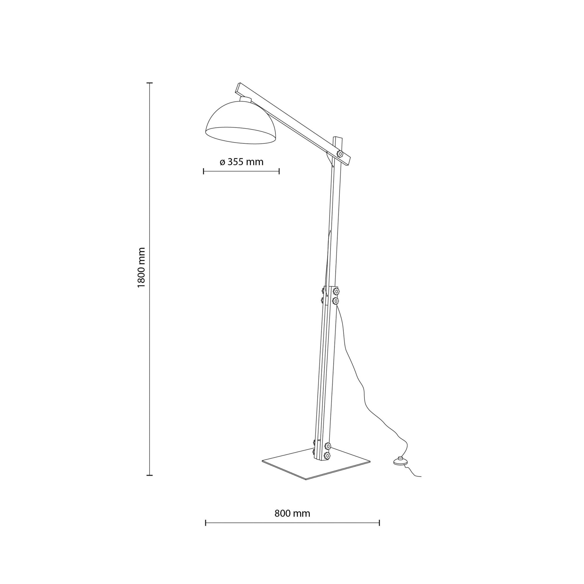 OSLO Black Scandinavian Floor Lamp for Living Room, Bedroom & Office – Modern Minimalist Lighting - Dekor Butik