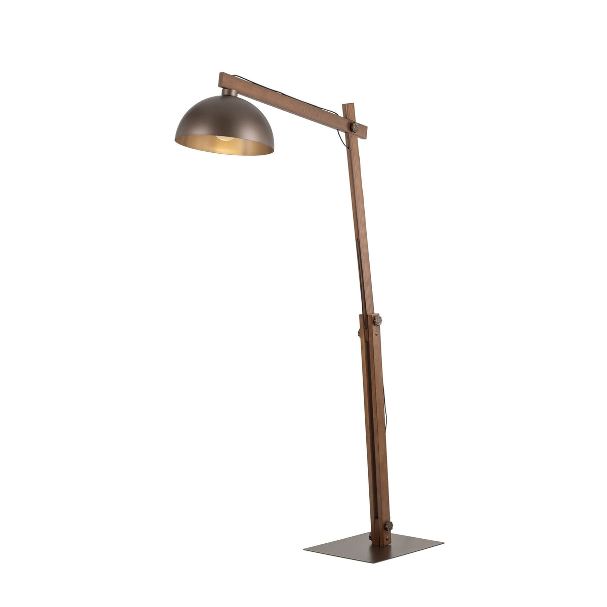 Oslo Brown Scandinavian Minimalist Floor Lamp for Living Room, Bedroom & Modern Interior Lighting - Dekor Butik