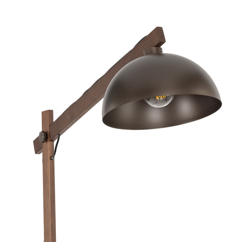 Oslo Brown Scandinavian Minimalist Floor Lamp for Living Room, Bedroom & Modern Interior Lighting - Dekor Butik