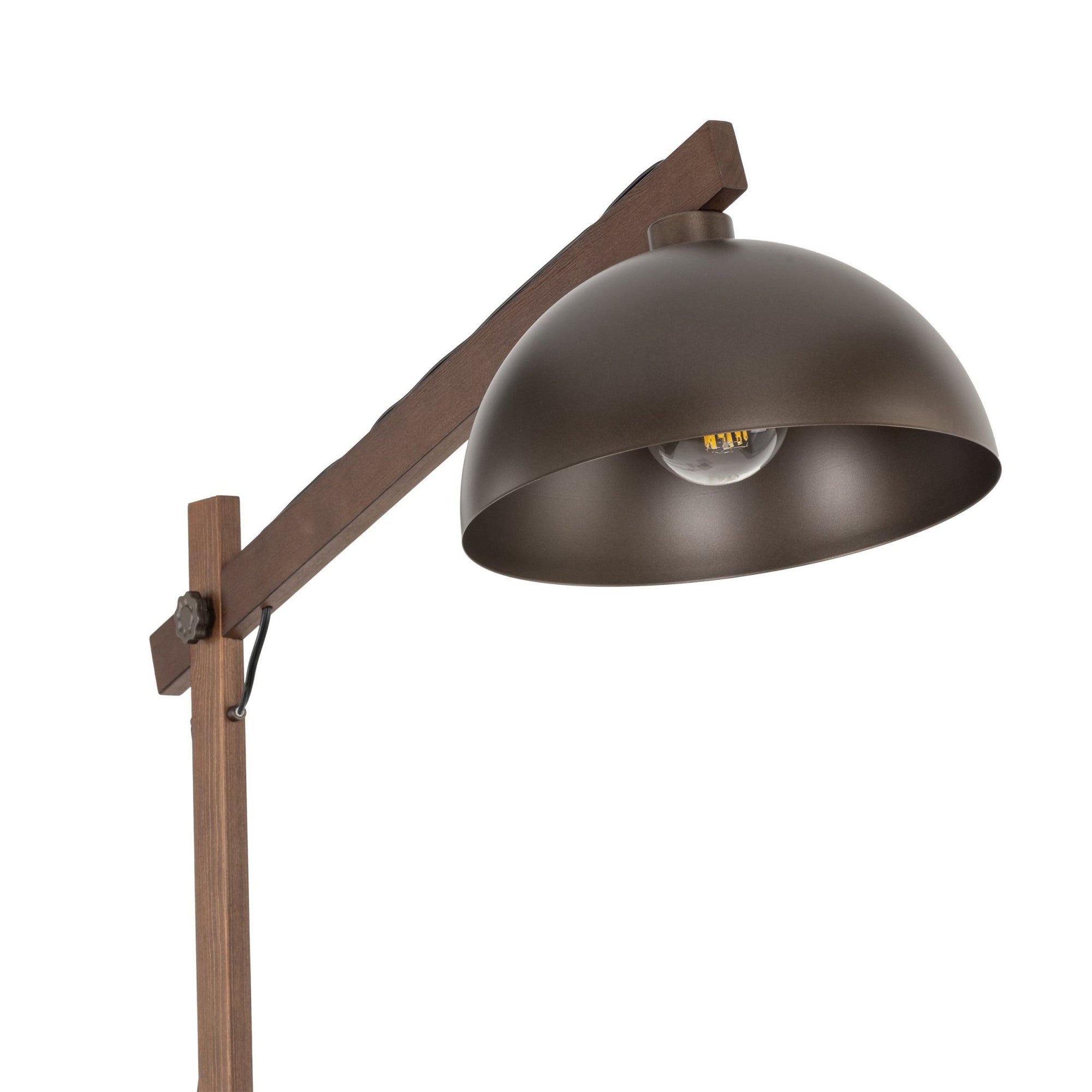 Oslo Brown Scandinavian Minimalist Floor Lamp for Living Room, Bedroom & Modern Interior Lighting - Dekor Butik
