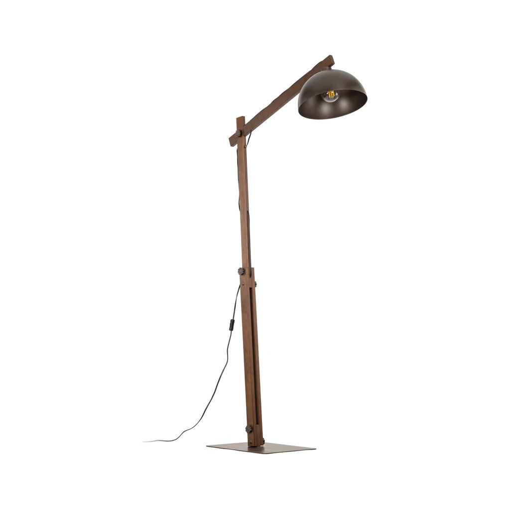 Oslo Brown Scandinavian Minimalist Floor Lamp for Living Room, Bedroom & Modern Interior Lighting - Dekor Butik