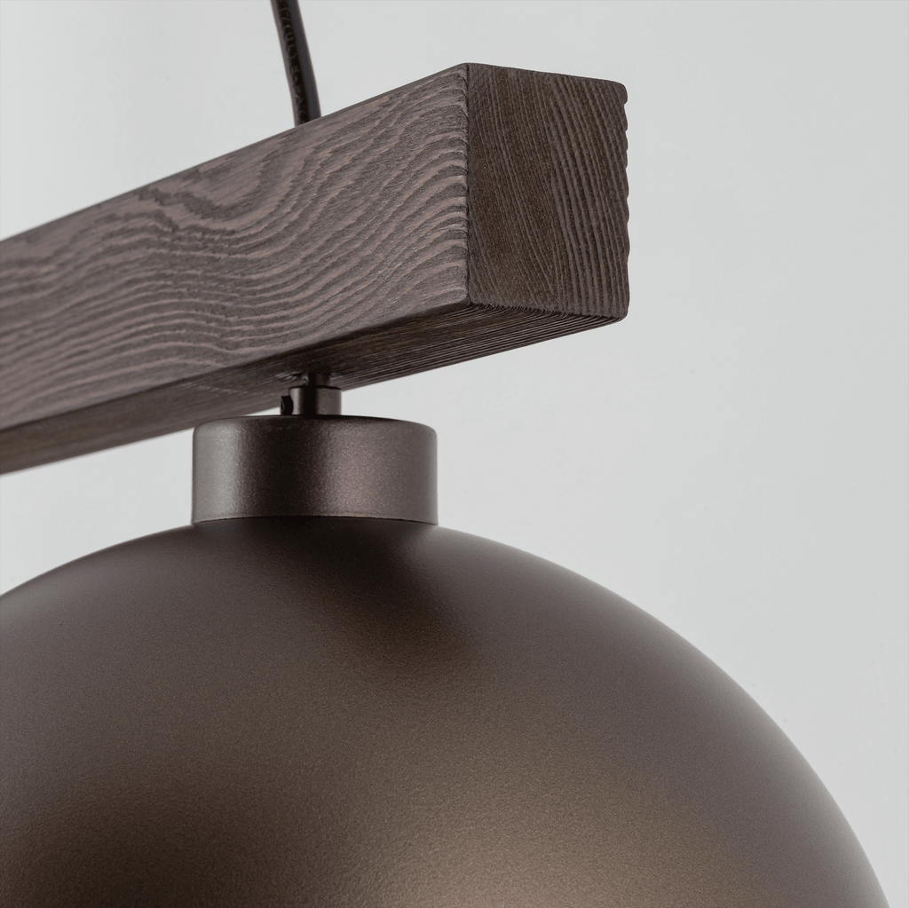OSLO Brown Scandinavian Pendant Light 3 - Dekor Butik