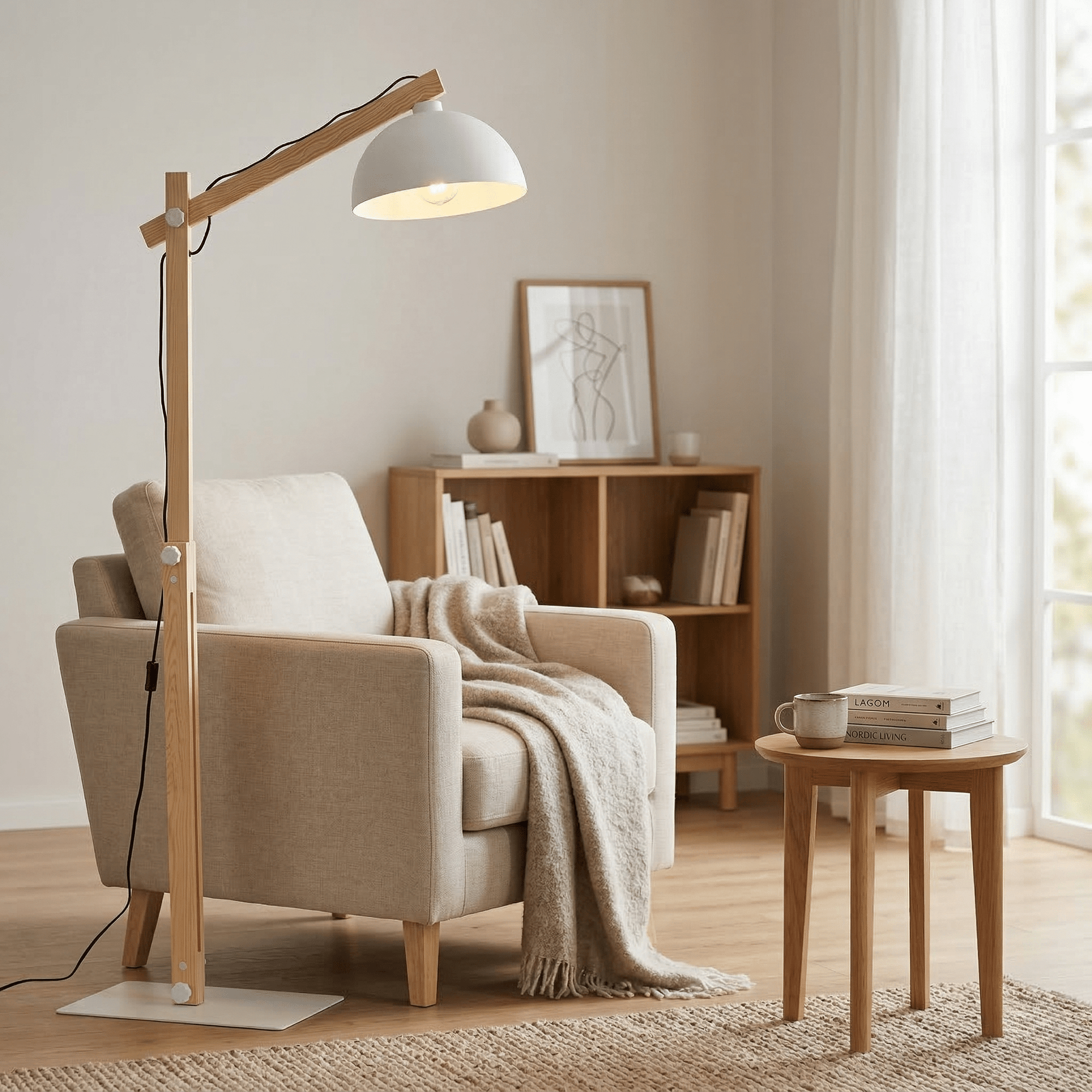 OSLO White Scandinavian Floor Lamp (Clearance) - Dekor Butik