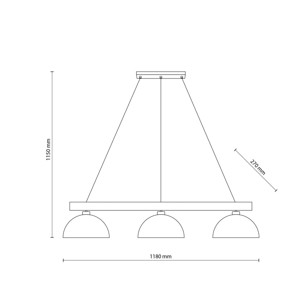 OSLO White Scandinavian Pendant Light 3 - Dekor Butik