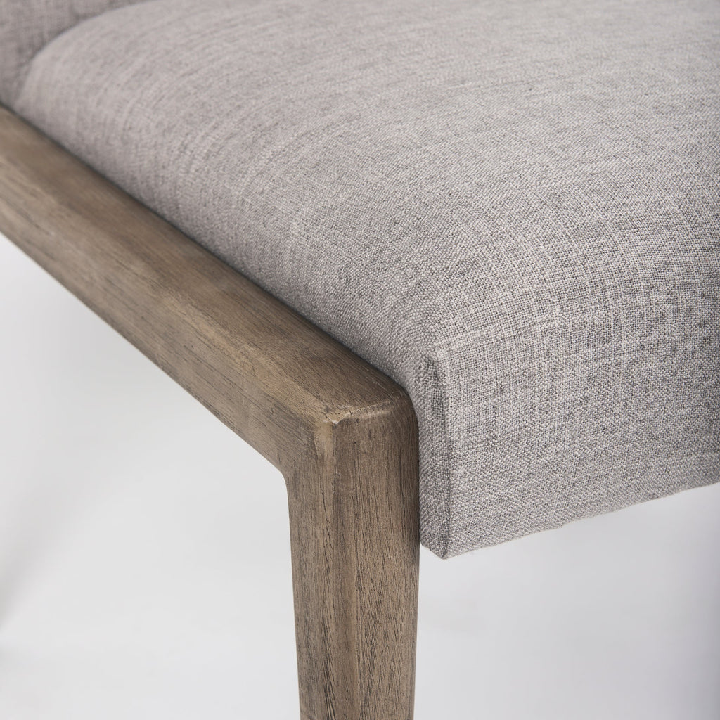 Palisades Upholstery w/ Solid Wood Armless Dining Chair - 2 Colors - Dekor Butik