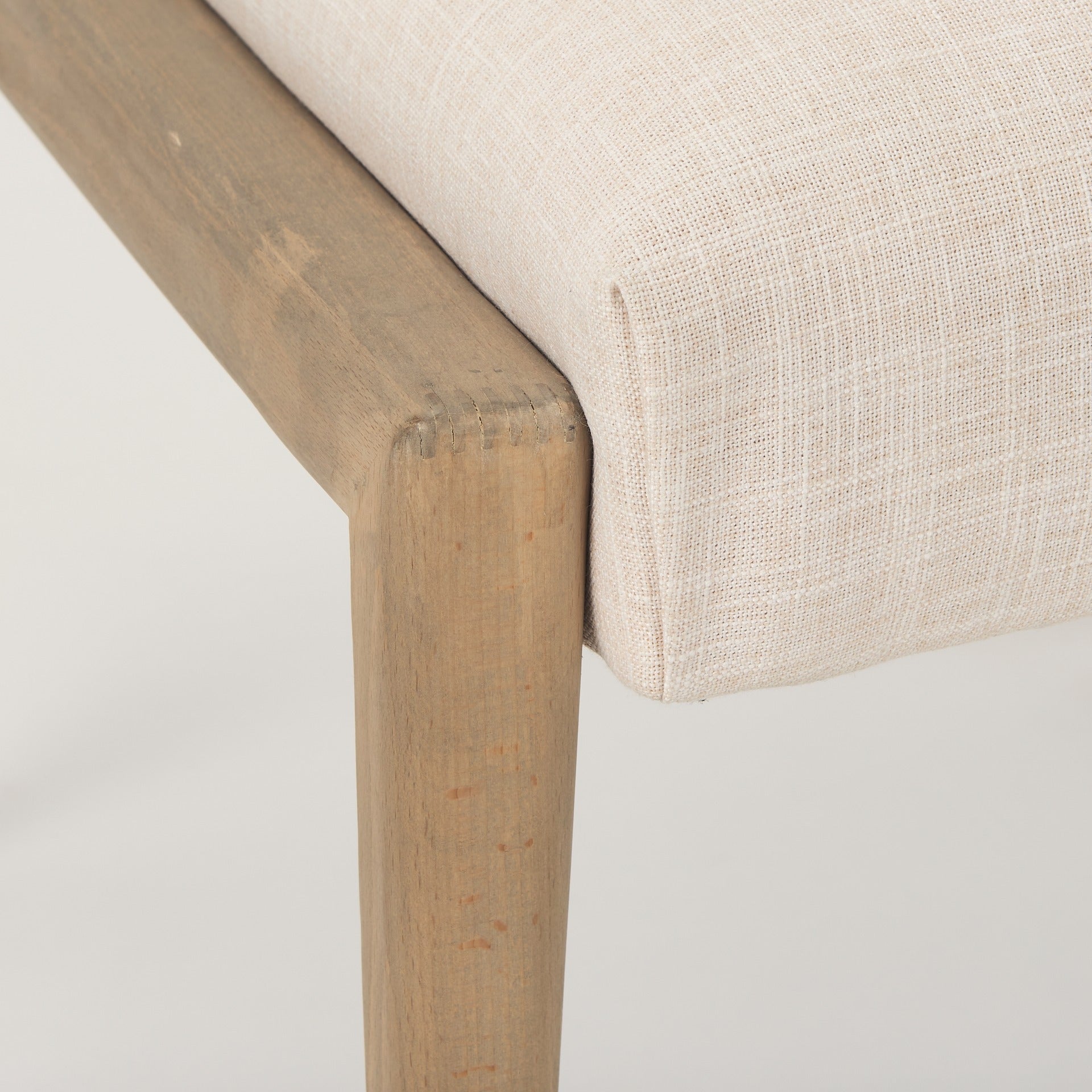Palisades Upholstery w/ Solid Wood Armless Dining Chair - 2 Colors - Dekor Butik