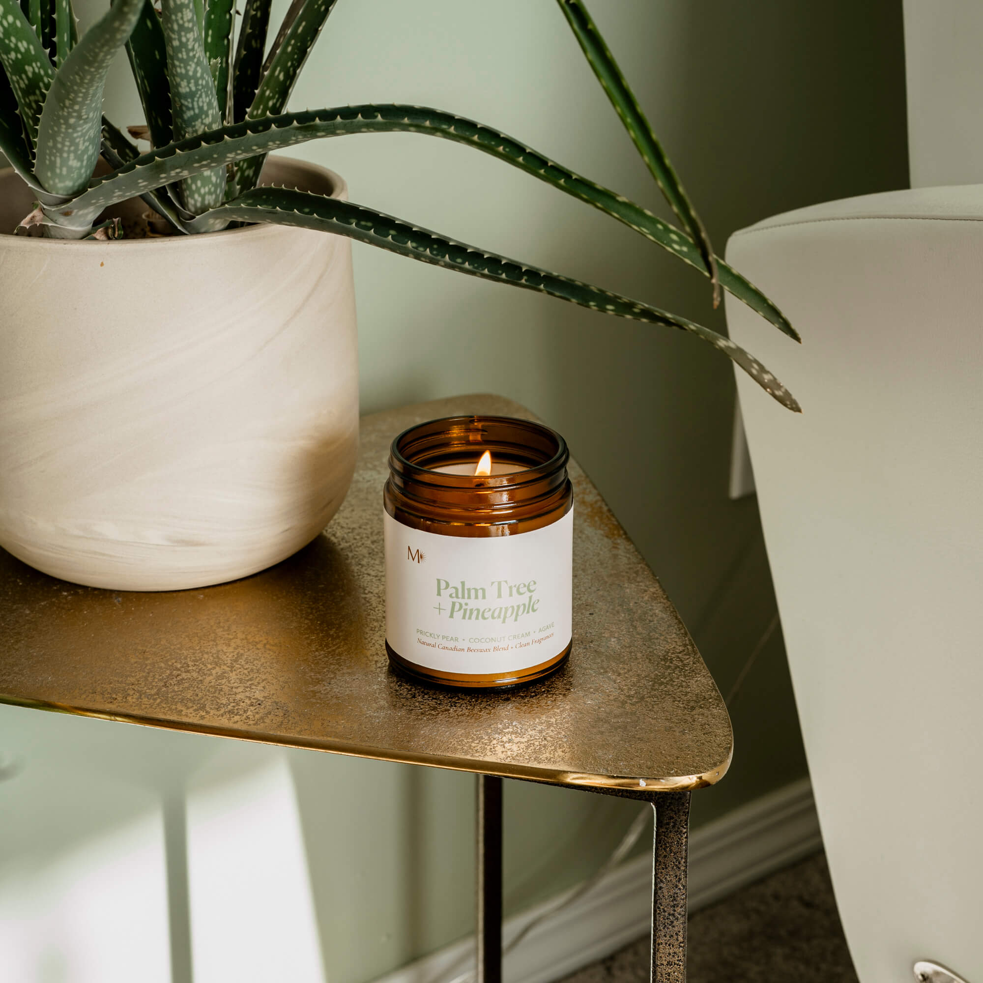 Palm Tree + Pineapple Candle