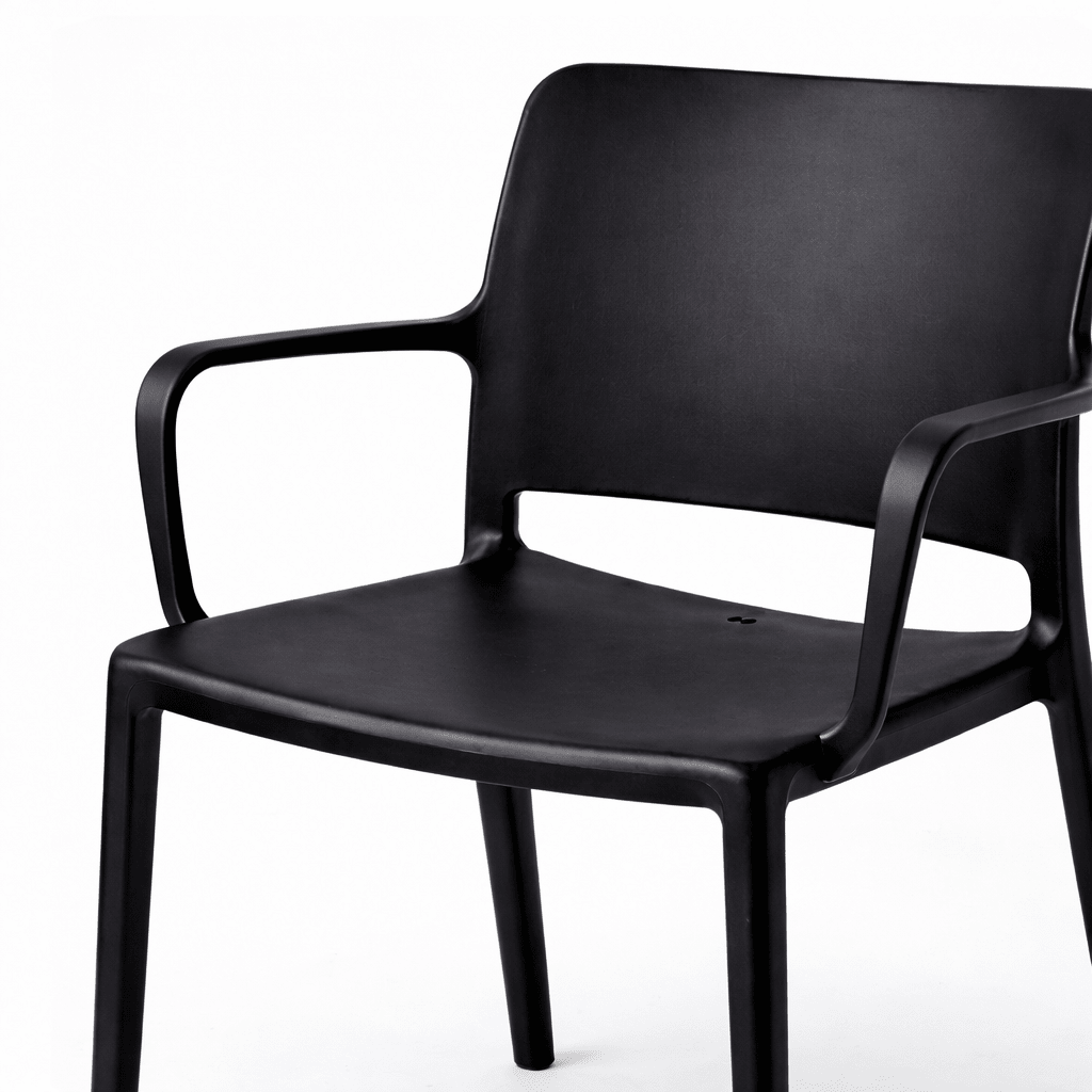 Pamela Stackable Dining Armchair, Black - Dekor Butik