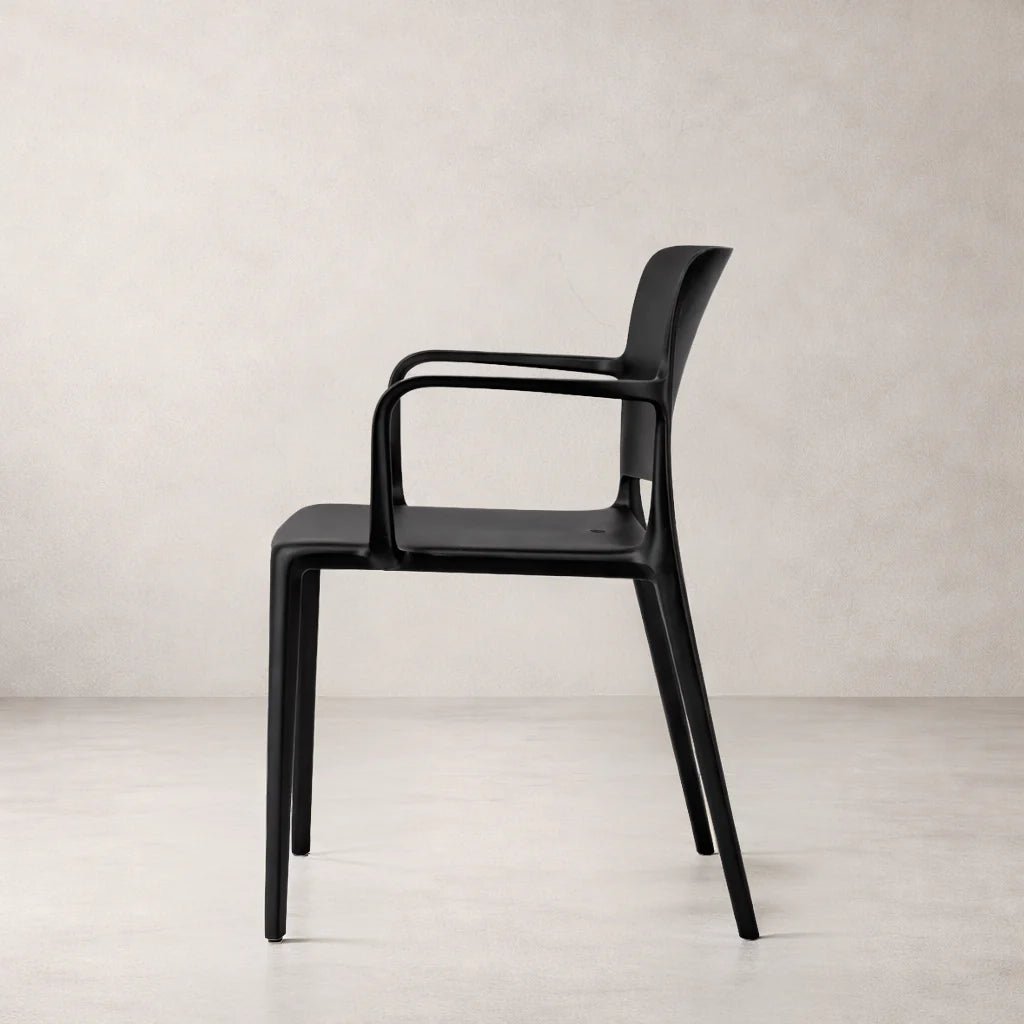 Pamela Stackable Dining Armchair, Black - Dekor Butik