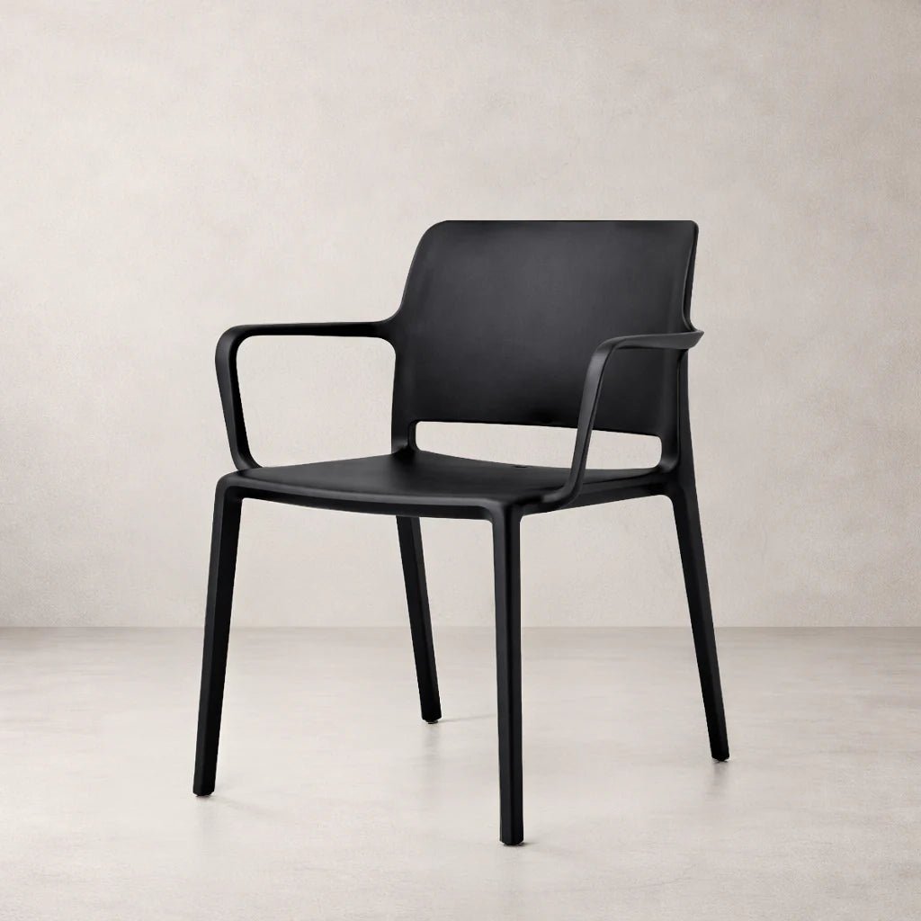 Pamela Stackable Dining Armchair, Black - Dekor Butik