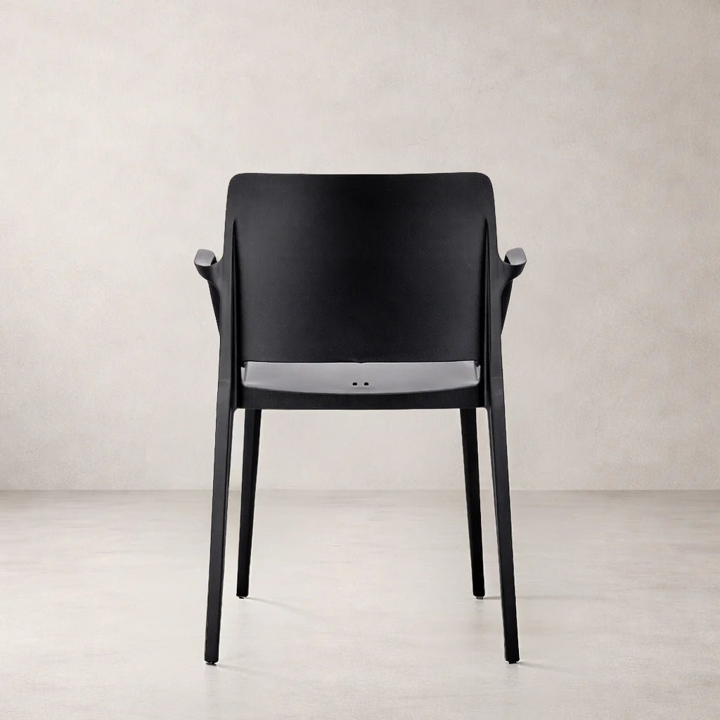 Pamela Stackable Dining Armchair, Black - Dekor Butik