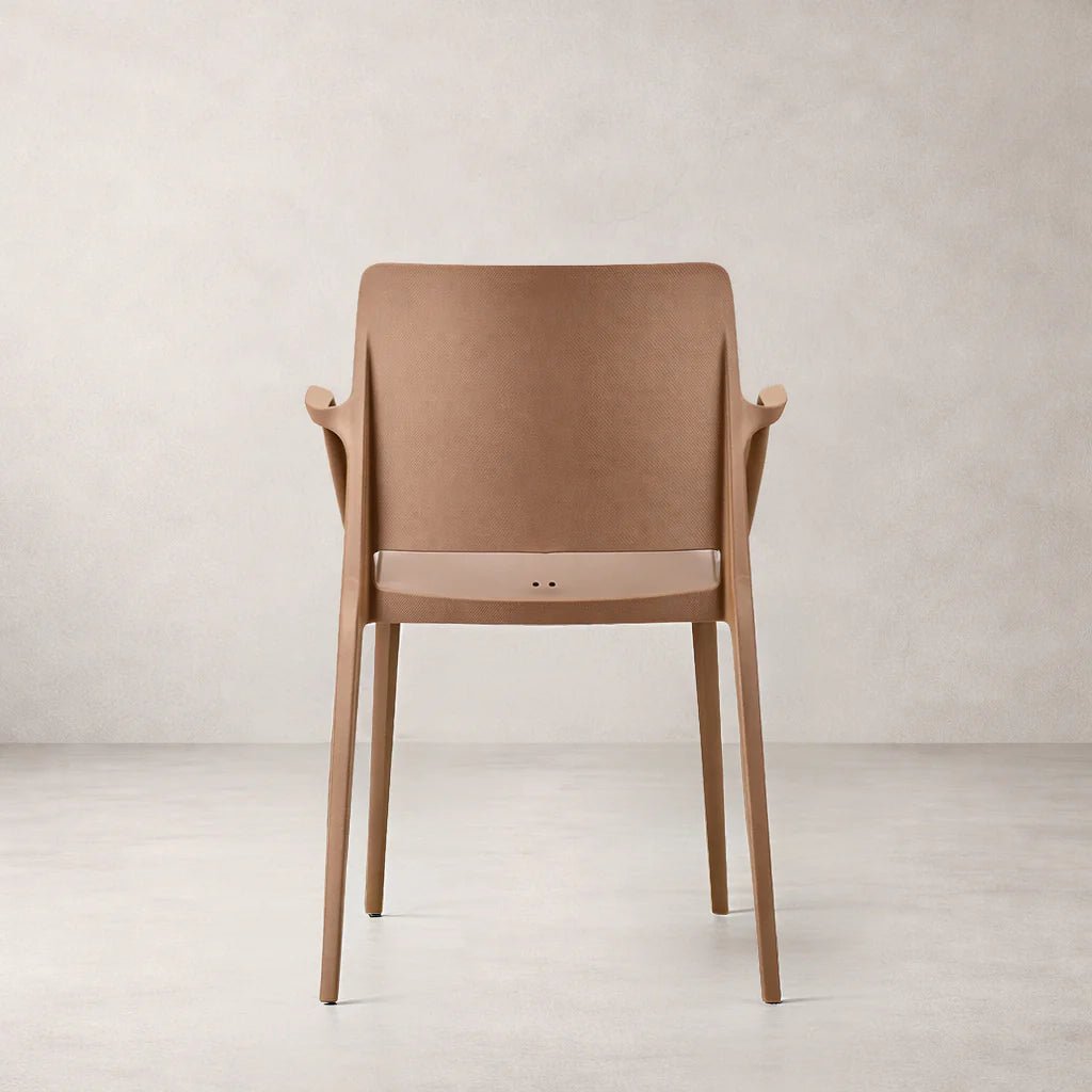 Pamela Stackable Dining Armchair, Brown - Dekor Butik