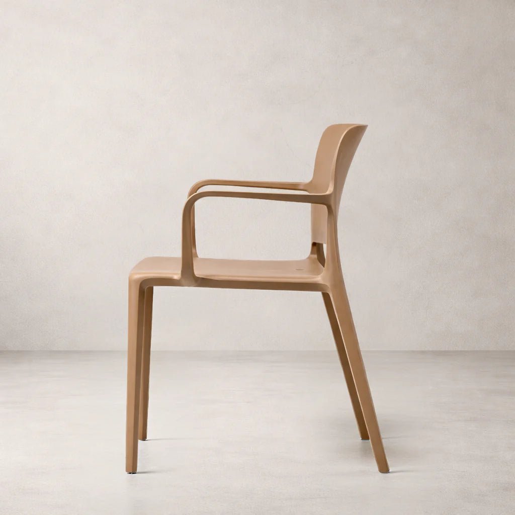 Pamela Stackable Dining Armchair, Brown - Dekor Butik
