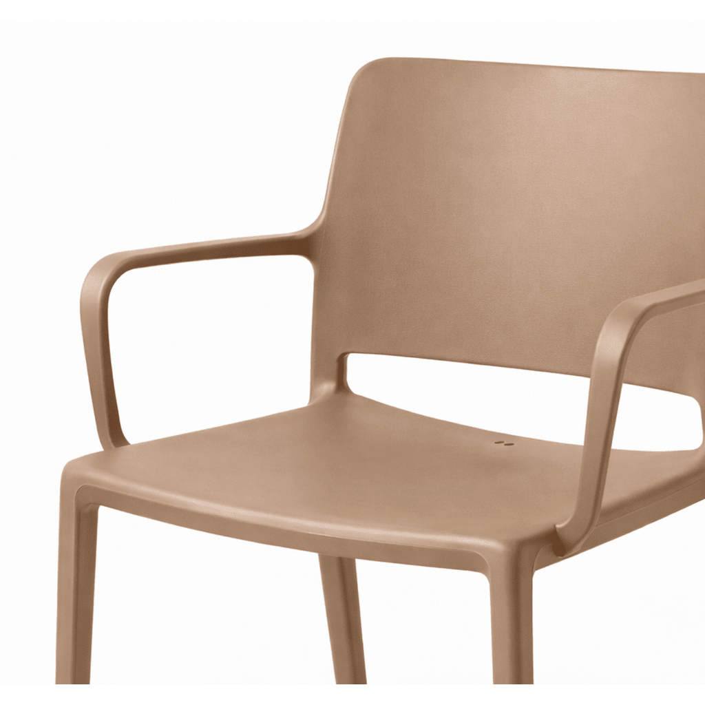 Pamela Stackable Dining Armchair, Brown - Dekor Butik