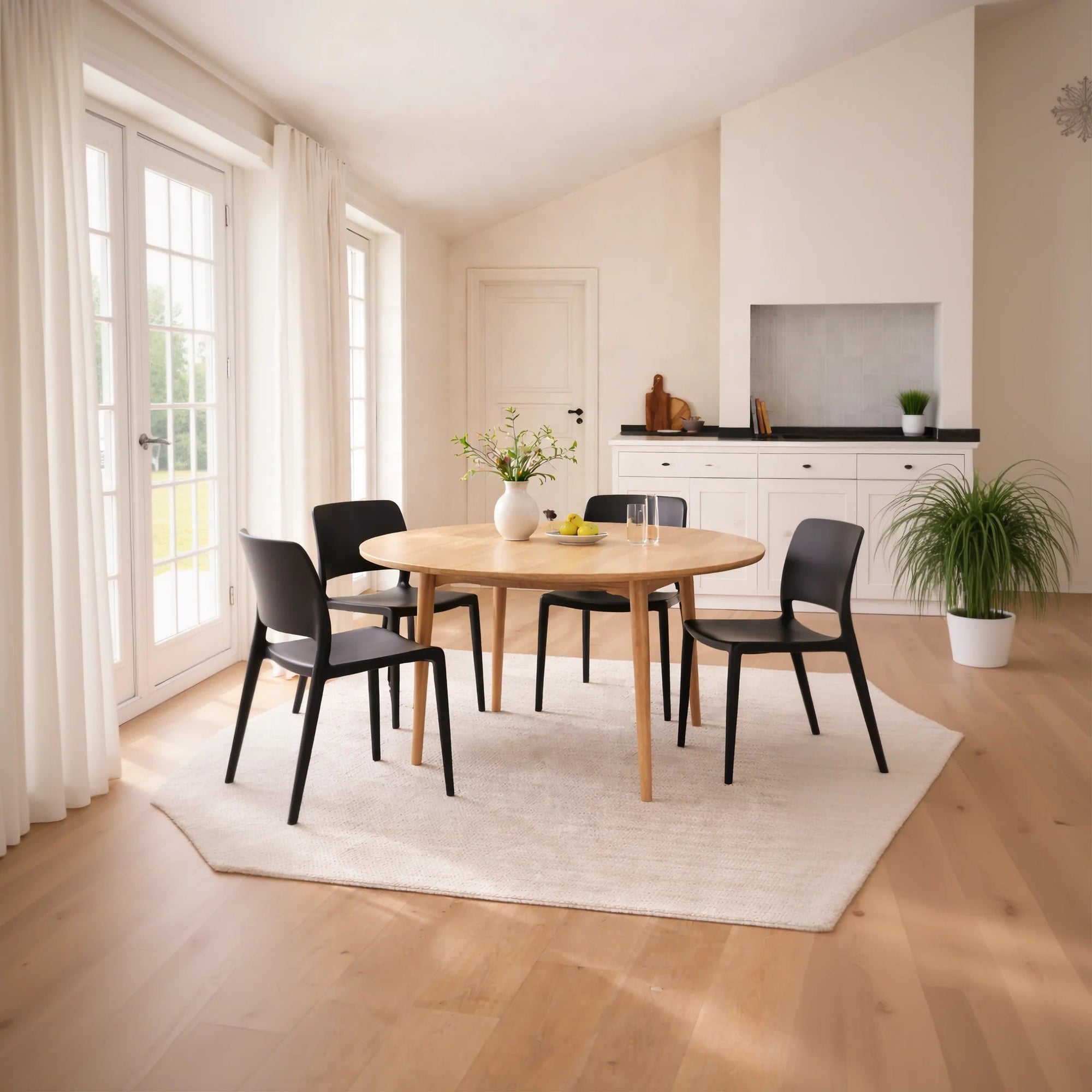 Pamela Stackable Dining Chair, Black - Dekor Butik