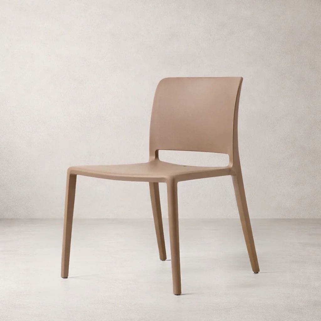 Pamela Stackable Dining Chair, Brown - Dekor Butik