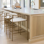 Bar & Counter StoolsParker Counter Stool - Cream w/ gold metal - Dekor Butik
