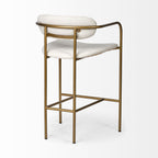 Bar & Counter StoolsParker Counter Stool - Cream w/ gold metal - Dekor Butik