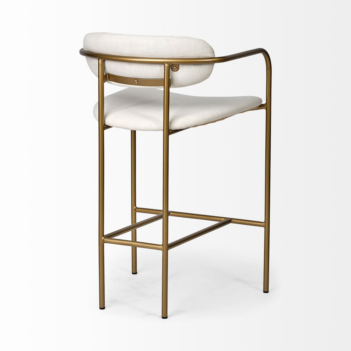Bar & Counter StoolsParker Counter Stool - Cream w/ gold metal - Dekor Butik