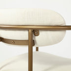 Bar & Counter StoolsParker Counter Stool - Cream w/ gold metal - Dekor Butik