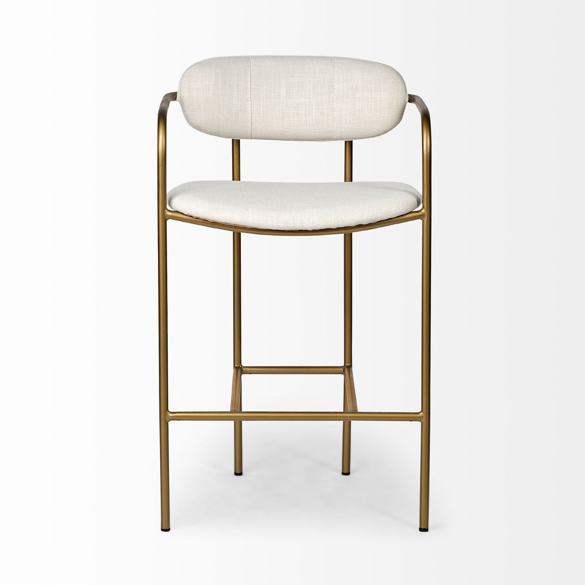 Bar & Counter StoolsParker Counter Stool - Cream w/ gold metal - Dekor Butik