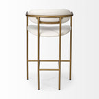 Bar & Counter StoolsParker Counter Stool - Cream w/ gold metal - Dekor Butik