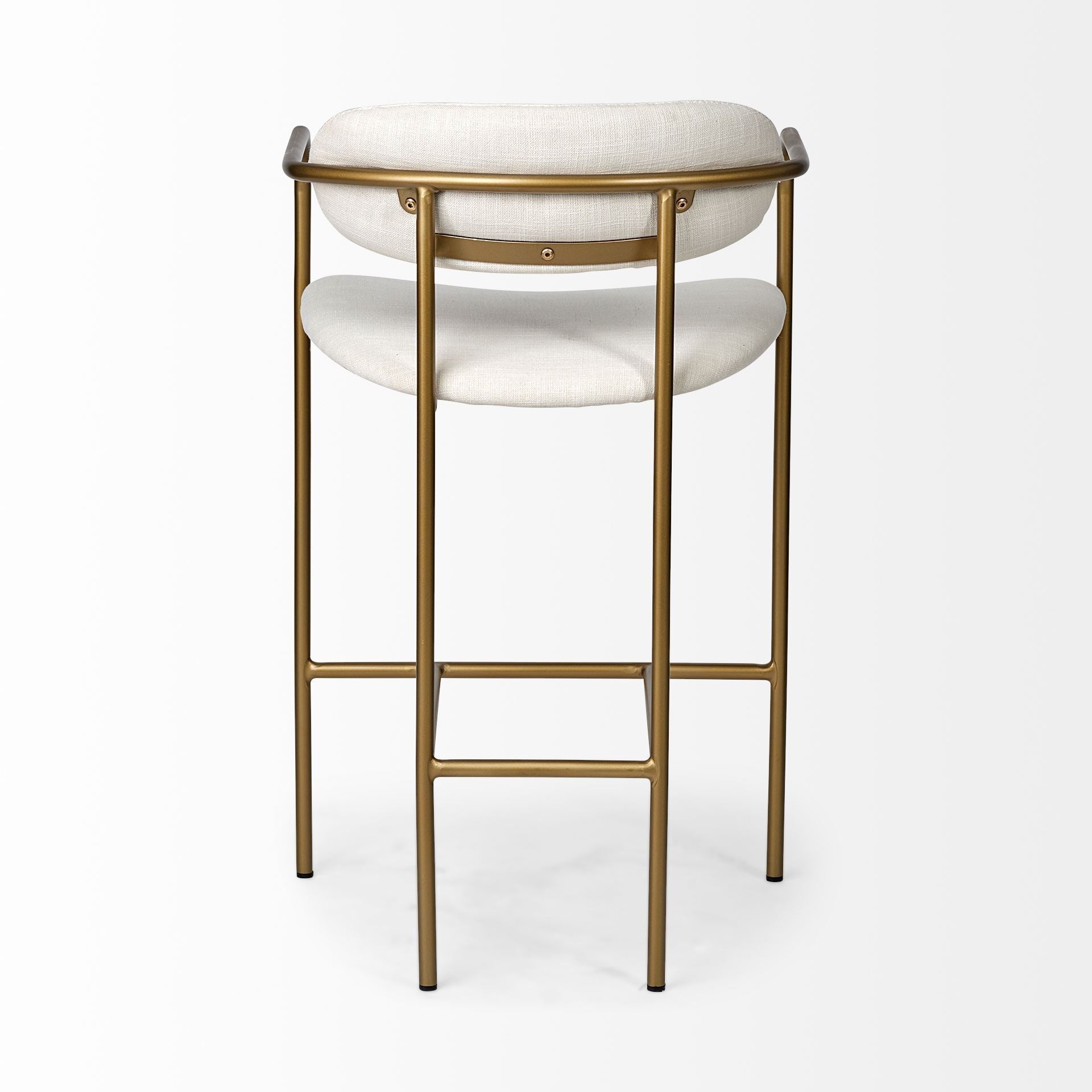 Bar & Counter StoolsParker Counter Stool - Cream w/ gold metal - Dekor Butik