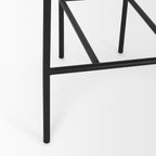 Bar & Counter StoolsParker Faux Leather Counter Stool - Muted Brown Faux Leather w/ Black Metal - Dekor Butik
