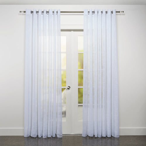 CurtainsParma Heavy Textured Linen Inspired Sheer Grommet Curtain 108"x 95" - Dekor Butik