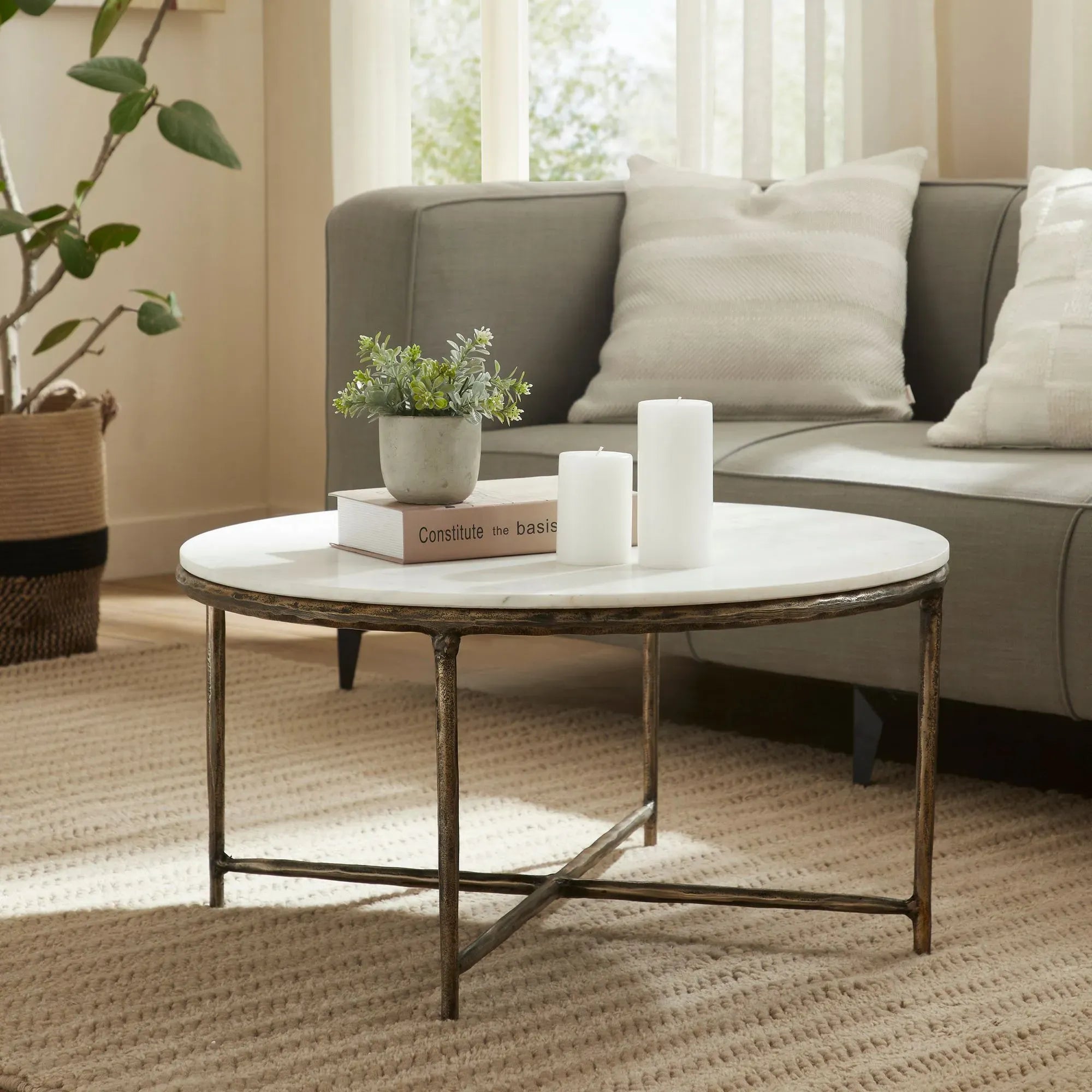 Pearse Cast Aluminum Coffee Table - Dekor Butik