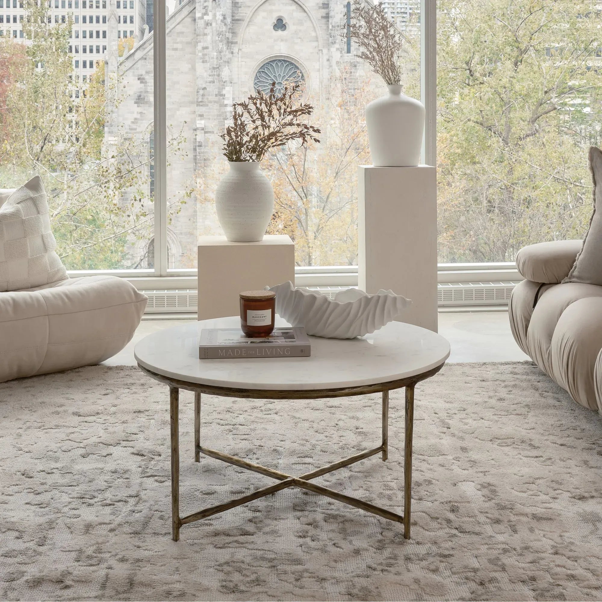 Pearse Cast Aluminum Coffee Table - Dekor Butik
