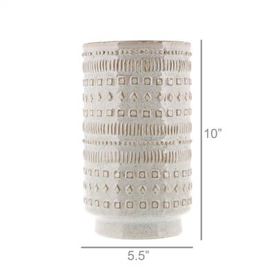 DecorPeru Vase, Ceramic - White - Dekor Butik