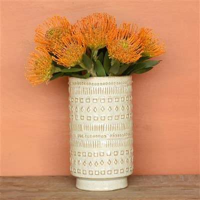 DecorPeru Vase, Ceramic - White - Dekor Butik