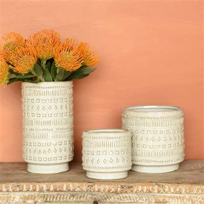 DecorPeru Vase, Ceramic - White - Dekor Butik